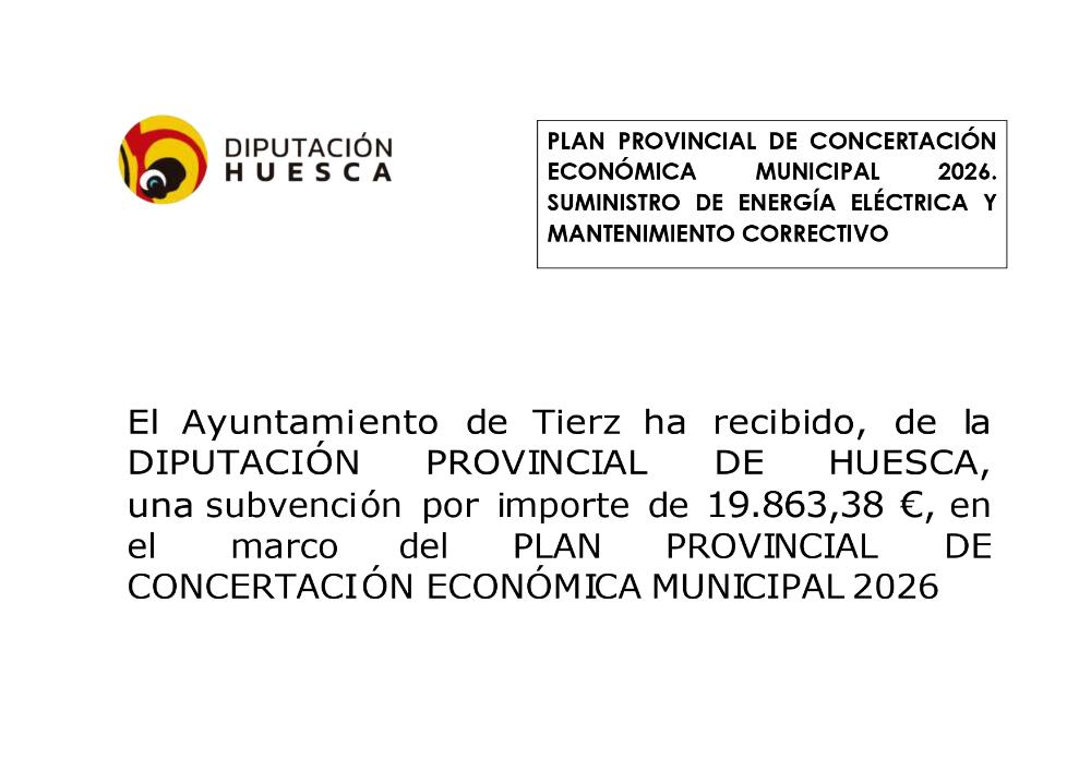 Imagen Subvención DPH Plan Concertación suministro eléctrico 2026